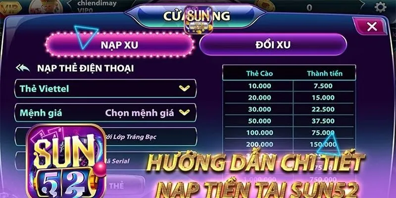Sun52 28 Nạp rút tiền tại sân chơi đơn giản